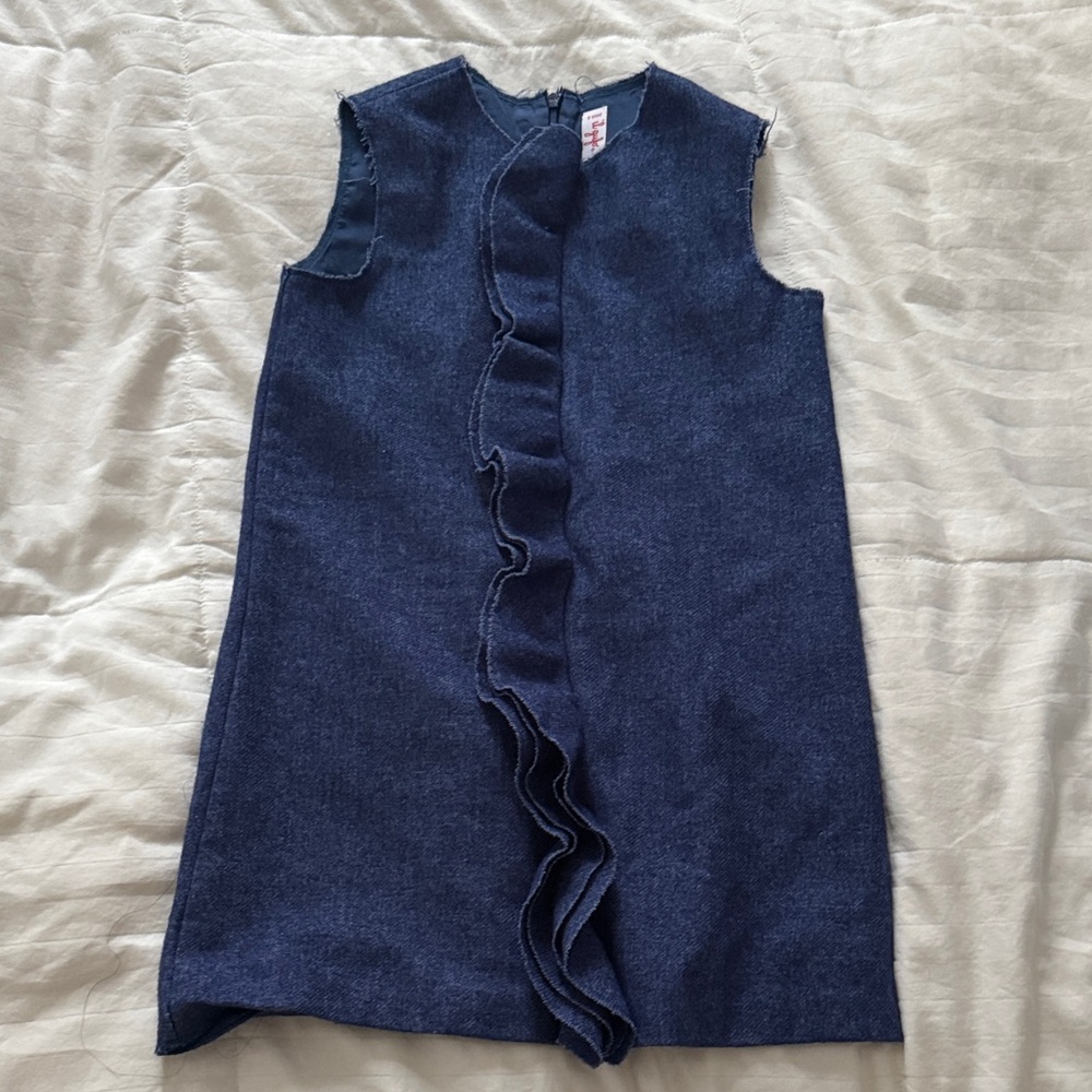 Il Gufo Blue Dress with Zipper Detail